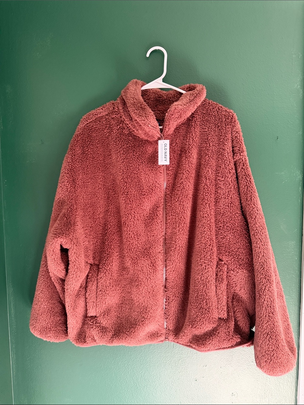 Old Navy Plush Teddy Jacket - Rosewood